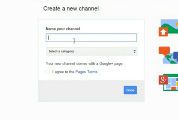 youtube create a new channel
