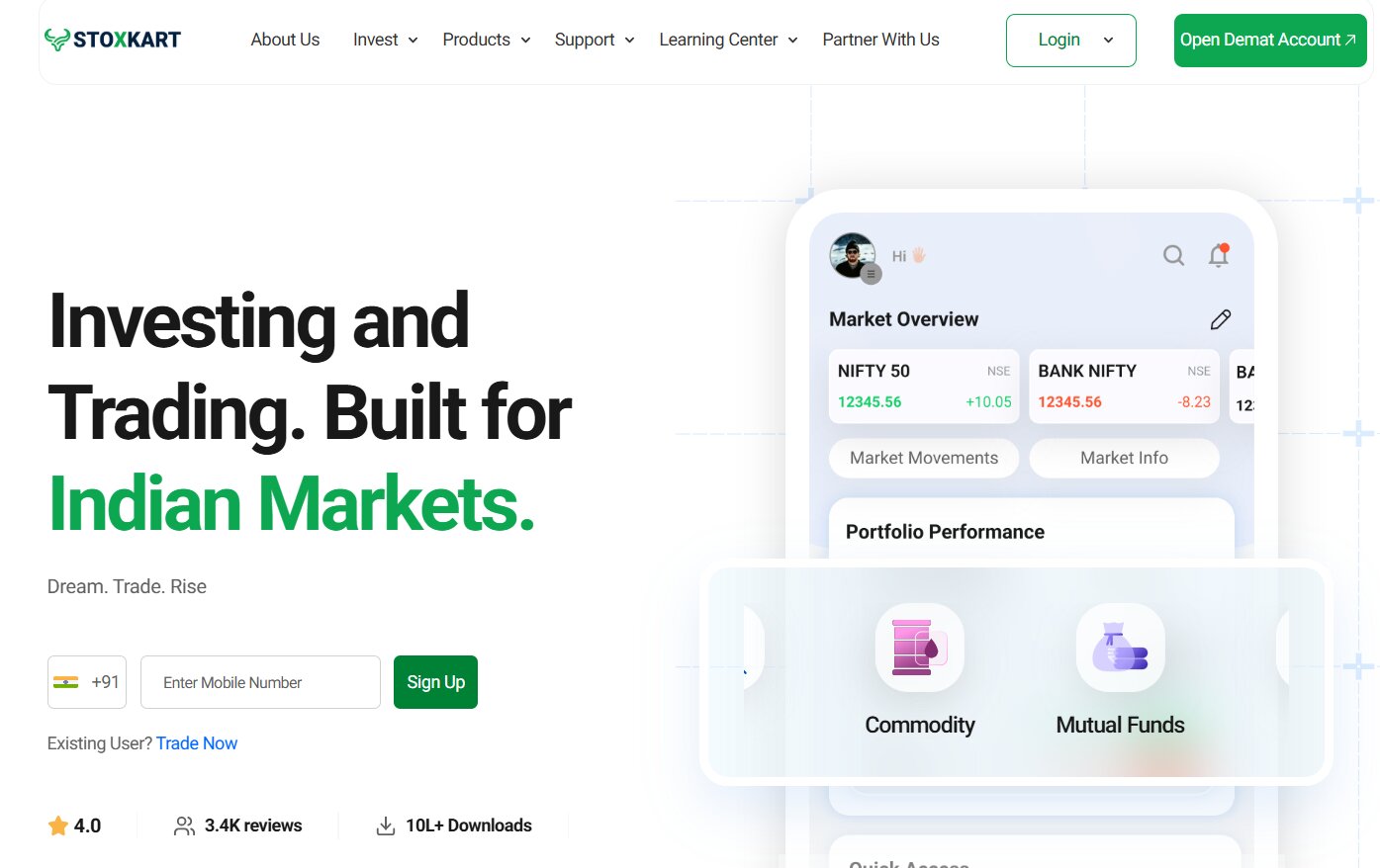 Stoxkart- Lowest Brokerage Charges for Options